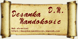 Desanka Mandoković vizit kartica
